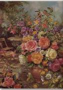 unknow artist Floral, beautiful classical still life of flowers.081 oil on canvas